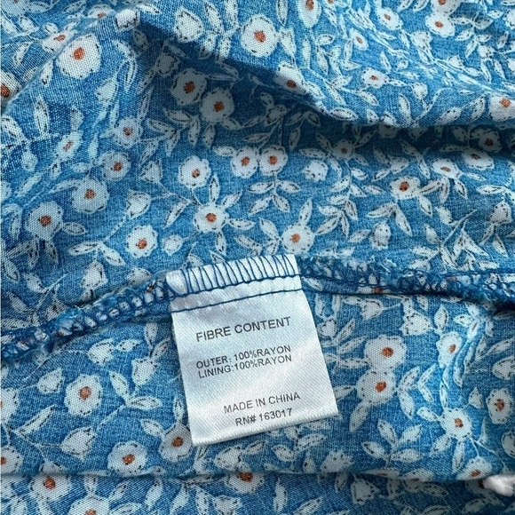 Princess Polly Georgia Blue Flroal Print Open Back Side Slit Midi Dress Size 10 - Picture 14 of 17